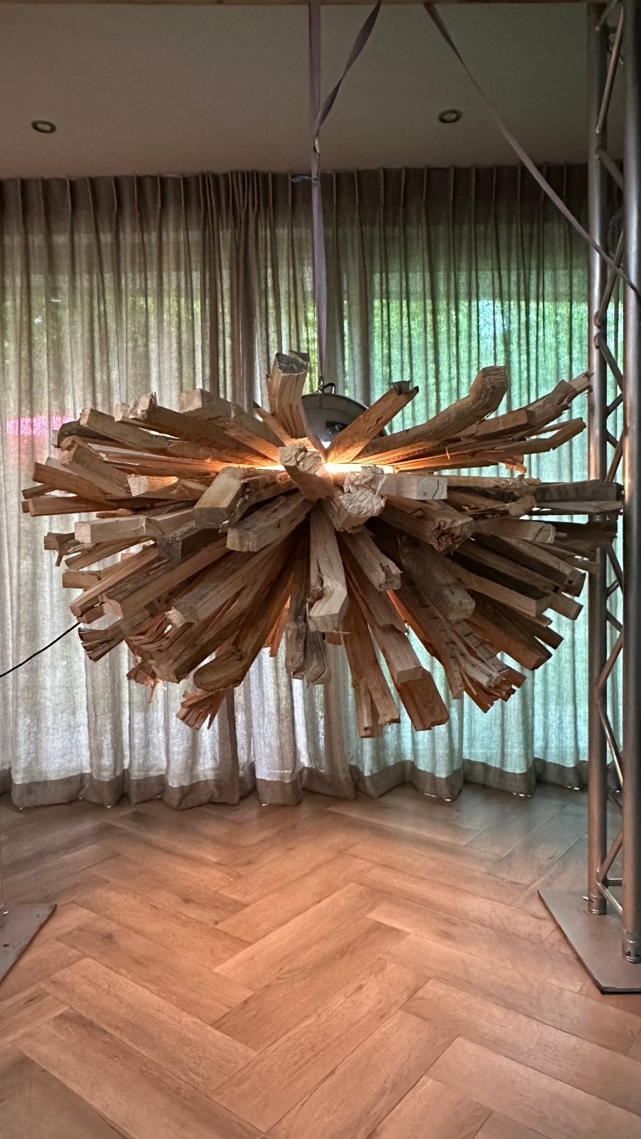 hanglamp, Ophalen, Nieuw, Hout