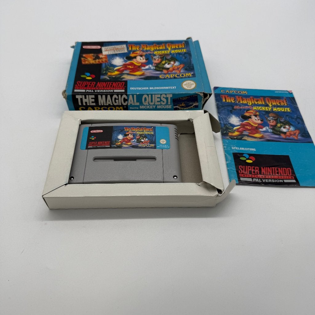 SNES Game - The Magical Quest starring Mickey Mouse - Duits, Avontuur en Actie, 1 speler, Ophalen of Verzenden, Zo goed als nieuw