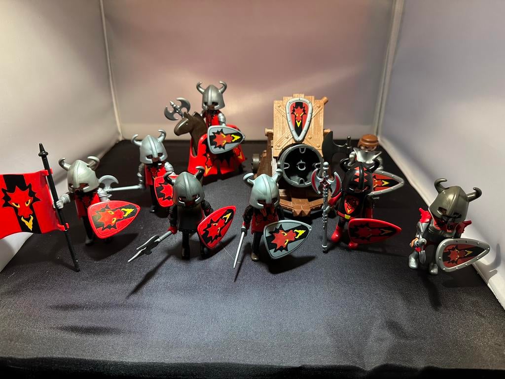 8 drakenridders met reuze kanon playmobil, Ophalen of Verzenden, Zo goed als nieuw