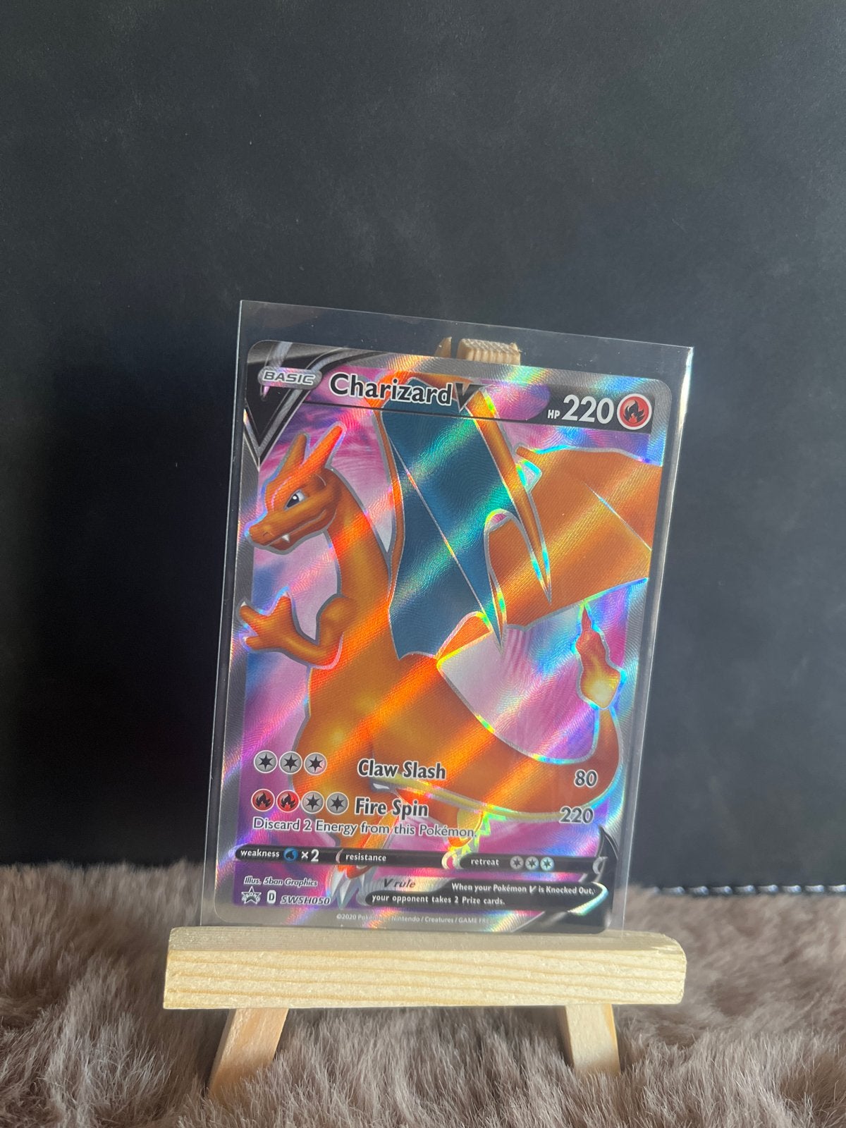 Charizard V (Full Art) Pokémon Kaart, Ophalen of Verzenden, Nieuw, Losse kaart, Foil