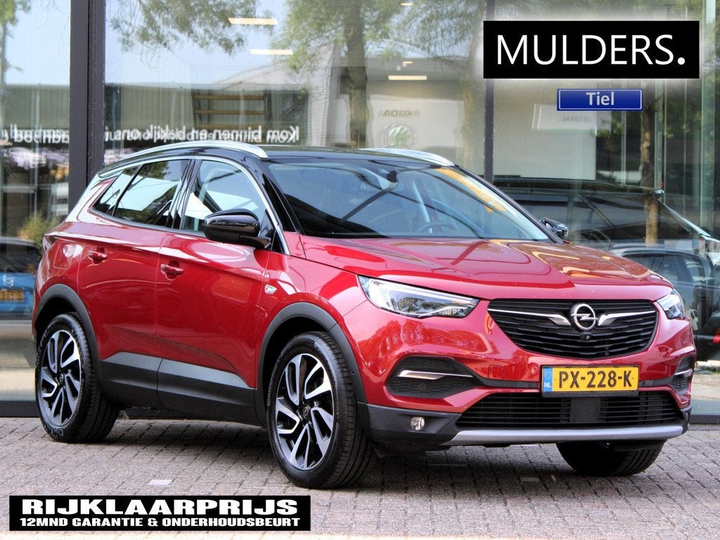 Opel Grandland X 1.2 Turbo Ultimate | Navi / Leder / Stoelko, Auto's, Opel, Voorwielaandrijving, Gebruikt, Euro 6, 1199 cc