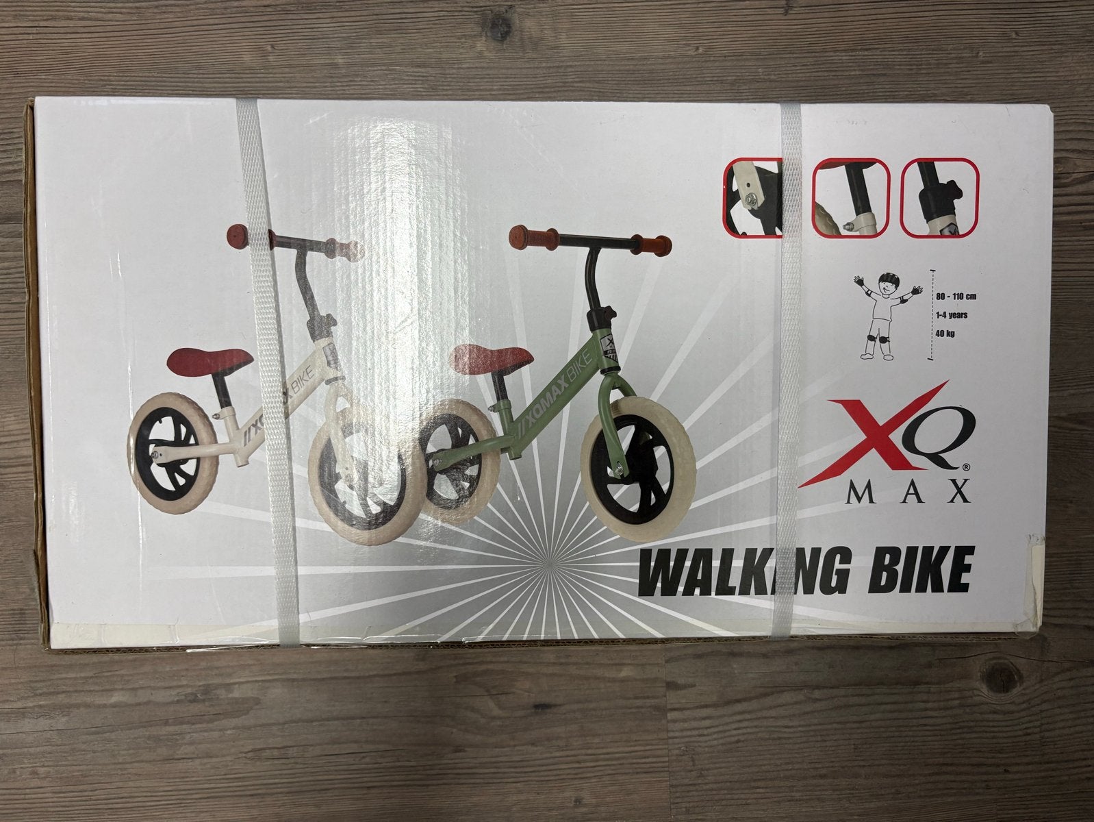 Nieuwe XQ Max Loopfiets in doos - Groen, Ophalen of Verzenden, Nieuw, Loopfiets