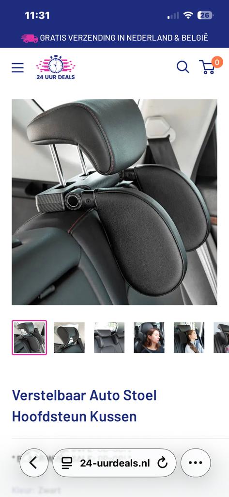 Universele Auto Hoofdsteun voor Comfortabele Ritten, Ophalen of Verzenden, Nieuw