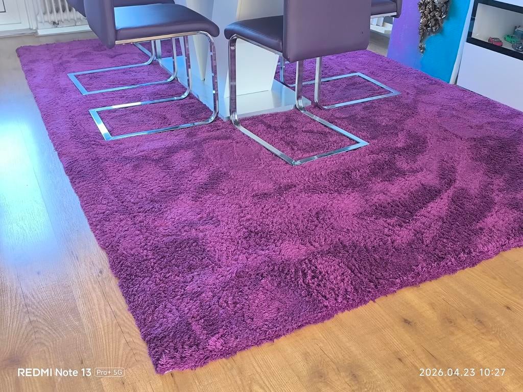 2x Luxe paarse vloerkleden – zacht & stijlvol – 200x300 cm, Ophalen, 200 cm of meer, Zo goed als nieuw, 200 cm of meer