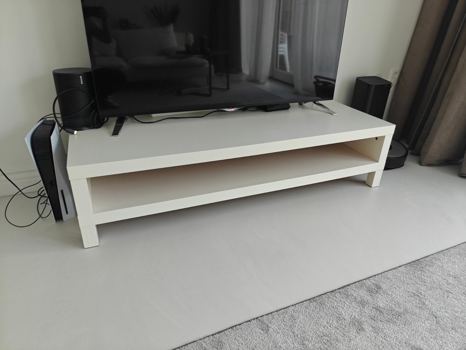 IKEA TV meubel, wit, zo goed als nieuw, Ophalen, Overige materialen, 100 tot 150 cm, Zo goed als nieuw
