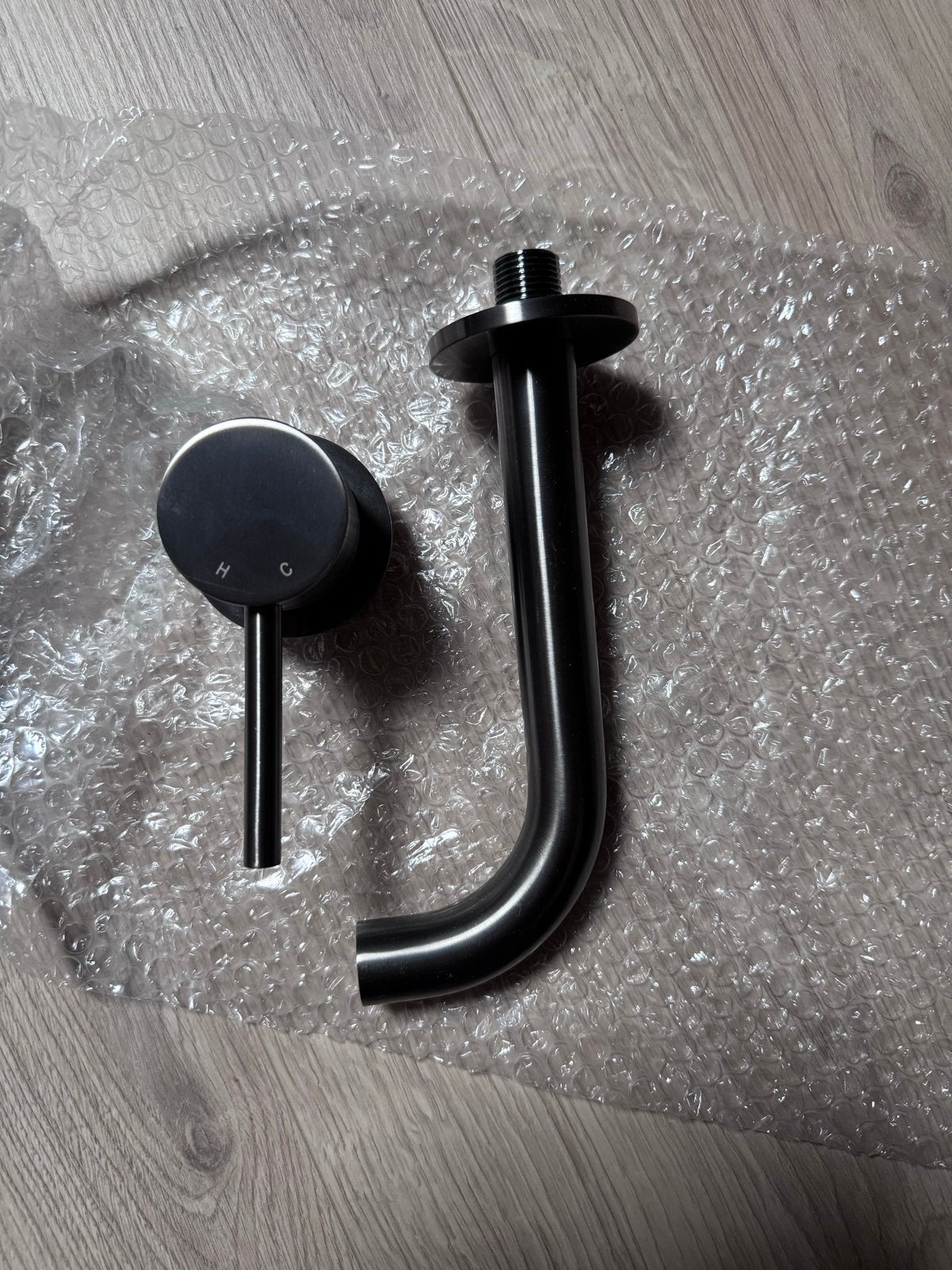 Wiesbaden - Inbouwkraan Gun Metal Nieuw, Ophalen of Verzenden, Nieuw, Rvs, Kraan