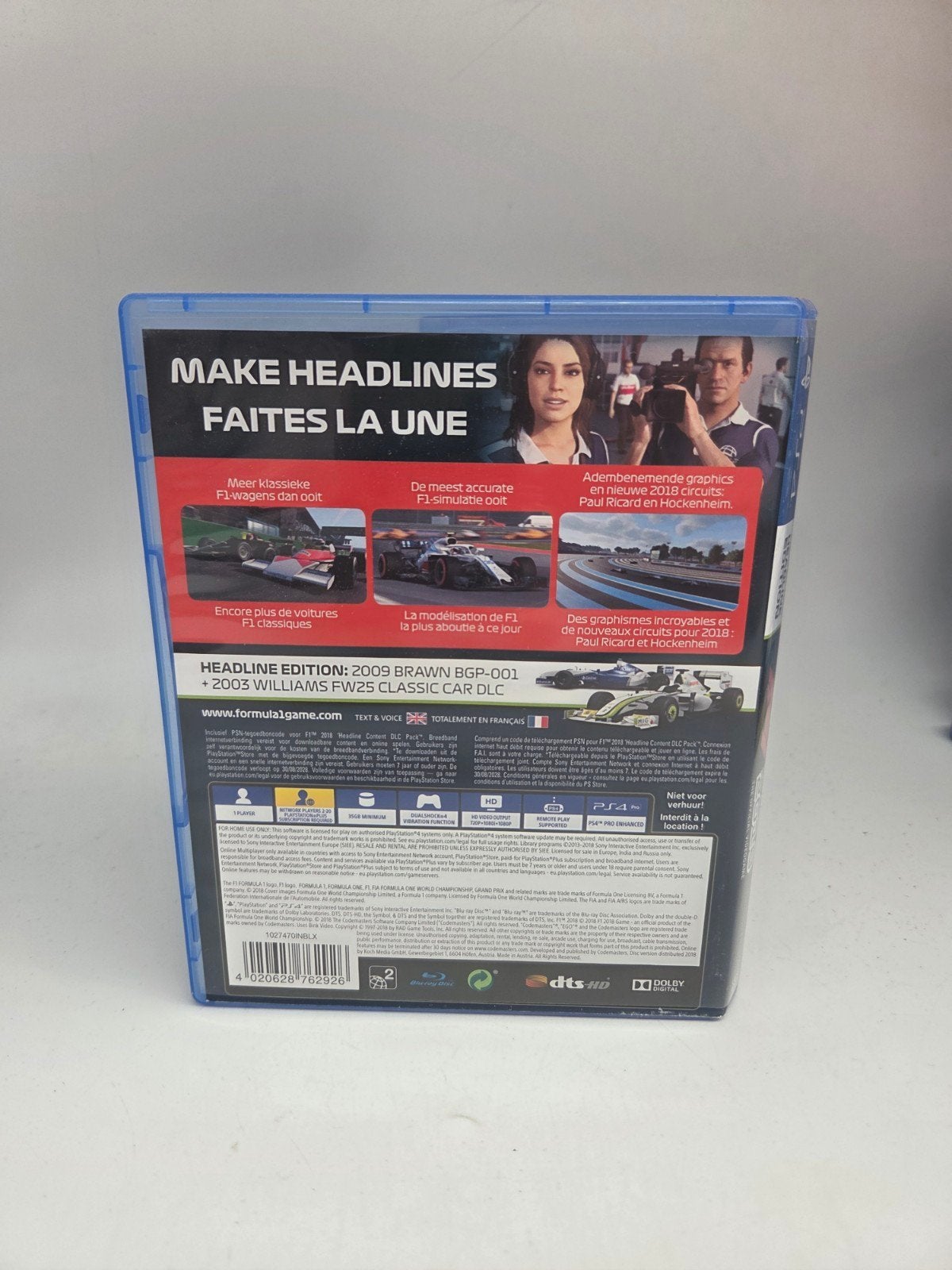 F1 2018 Headline Edition PS4, Online, 1 speler, Racen en Vliegen, Ophalen of Verzenden