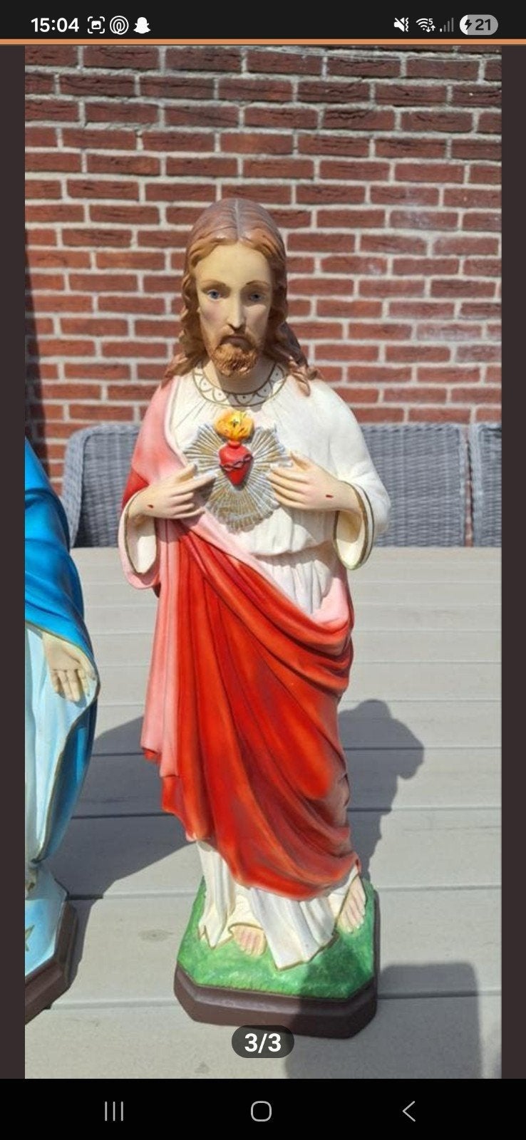 Beelden Maria en Jezus, Ophalen