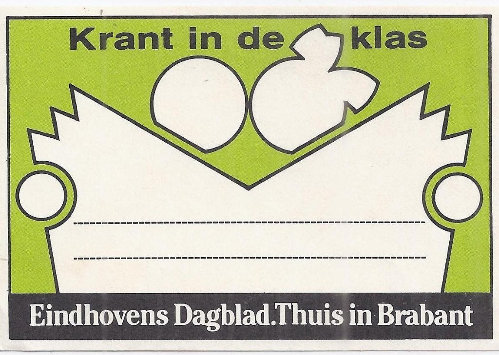 So297 sticker eindhovens dagblad thuis in brabant, Ophalen of Verzenden, Zo goed als nieuw