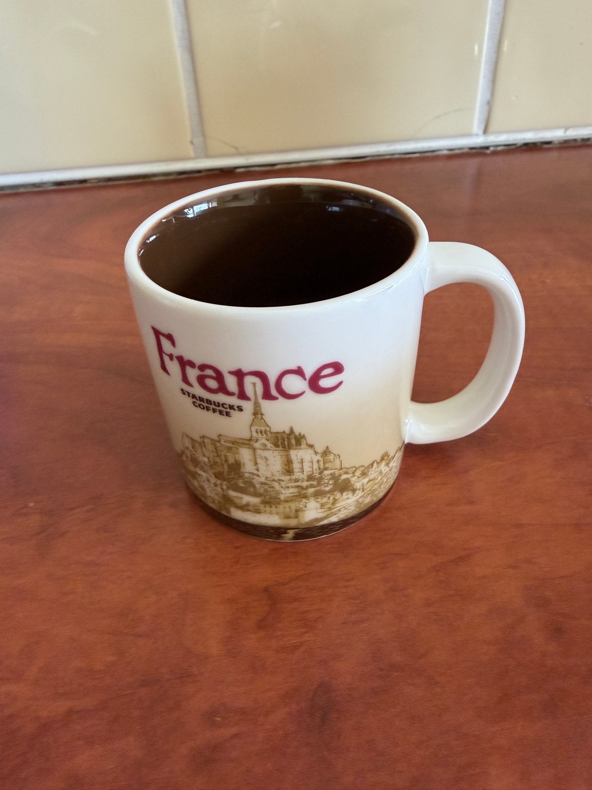 Starbucks espresso kopje Parijs - Frankrijk collectie, Overige typen, Ophalen of Verzenden, Zo goed als nieuw, Steen/keramiek