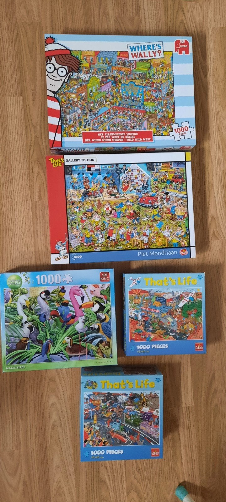 5 Legpuzzels van 1000 stukjes - Zo goed als nieuw, Ophalen of Verzenden, 500 t/m 1500 stukjes, Zo goed als nieuw, Legpuzzel
