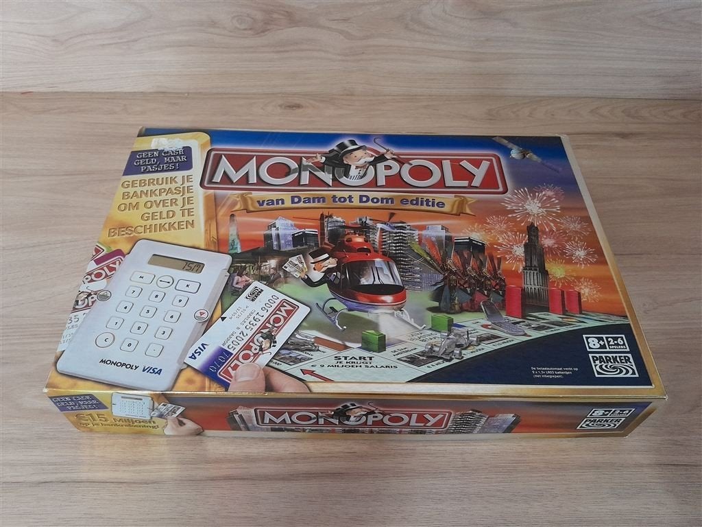 Monopoly van Dam tot Dom editie - s3723, Hobby en Vrije tijd, Gezelschapsspellen | Bordspellen, Verzenden, Zo goed als nieuw