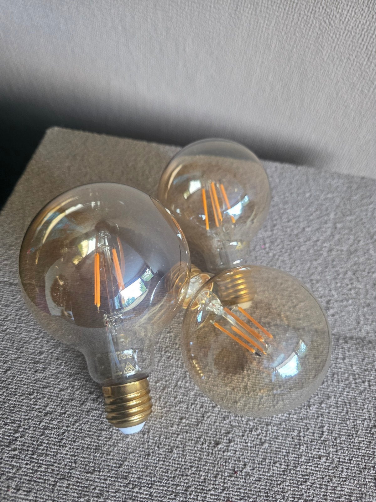 Smartlampen 3 stuks, Zo goed als nieuw, Glas, Vintage, Overige kleuren