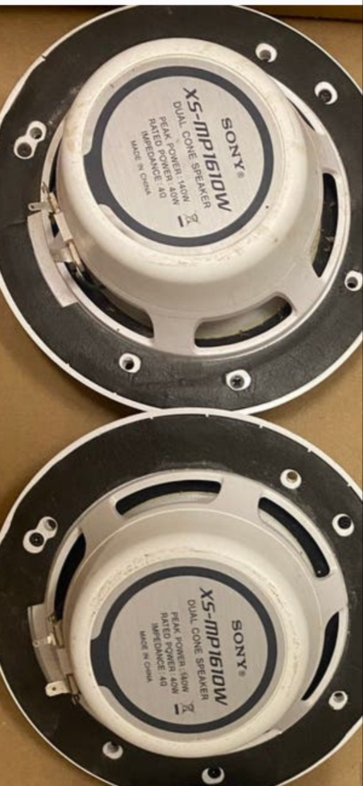 2 x Sony XS-MP1610W Dual Cone Marine Speakers (2 stuks), Gebruikt, Overige typen, Ophalen of Verzenden, Sony