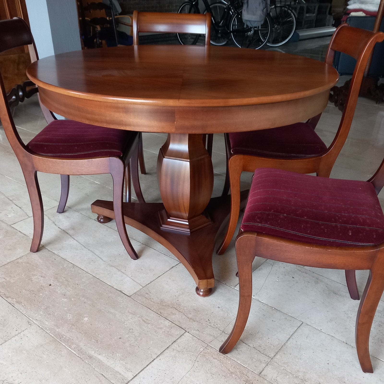Elegante ronde eettafel met 4 stoelen, Ophalen, Nvt, Nvt, Nvt
