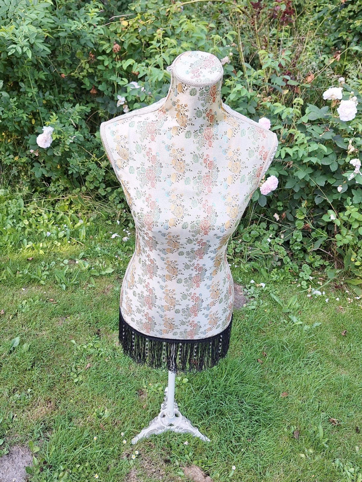 Vintage Paspop met Bloemenprint en Franjes, Ophalen