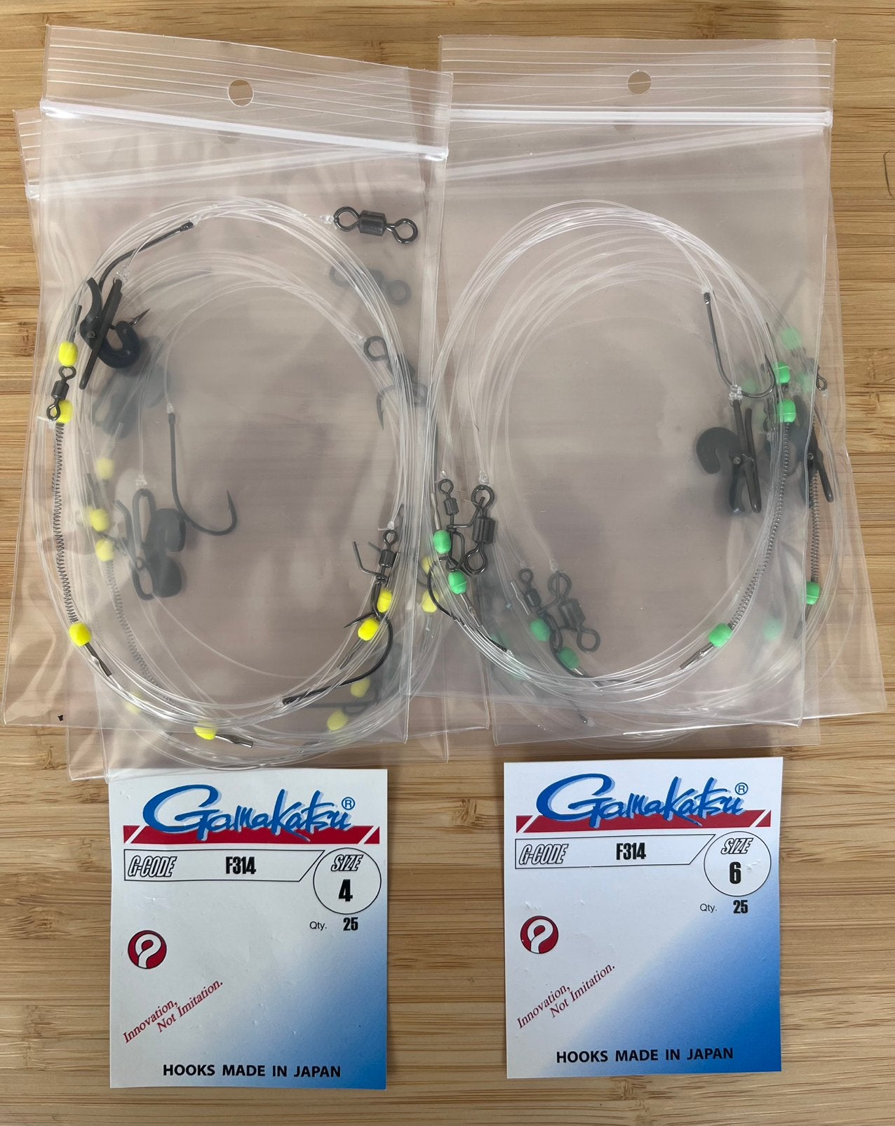 2-haaks geclipte onderlijnen 3 stuks zeebaars Gamakatsu F314, Watersport en Boten, Ophalen of Verzenden, Nieuw, Haak