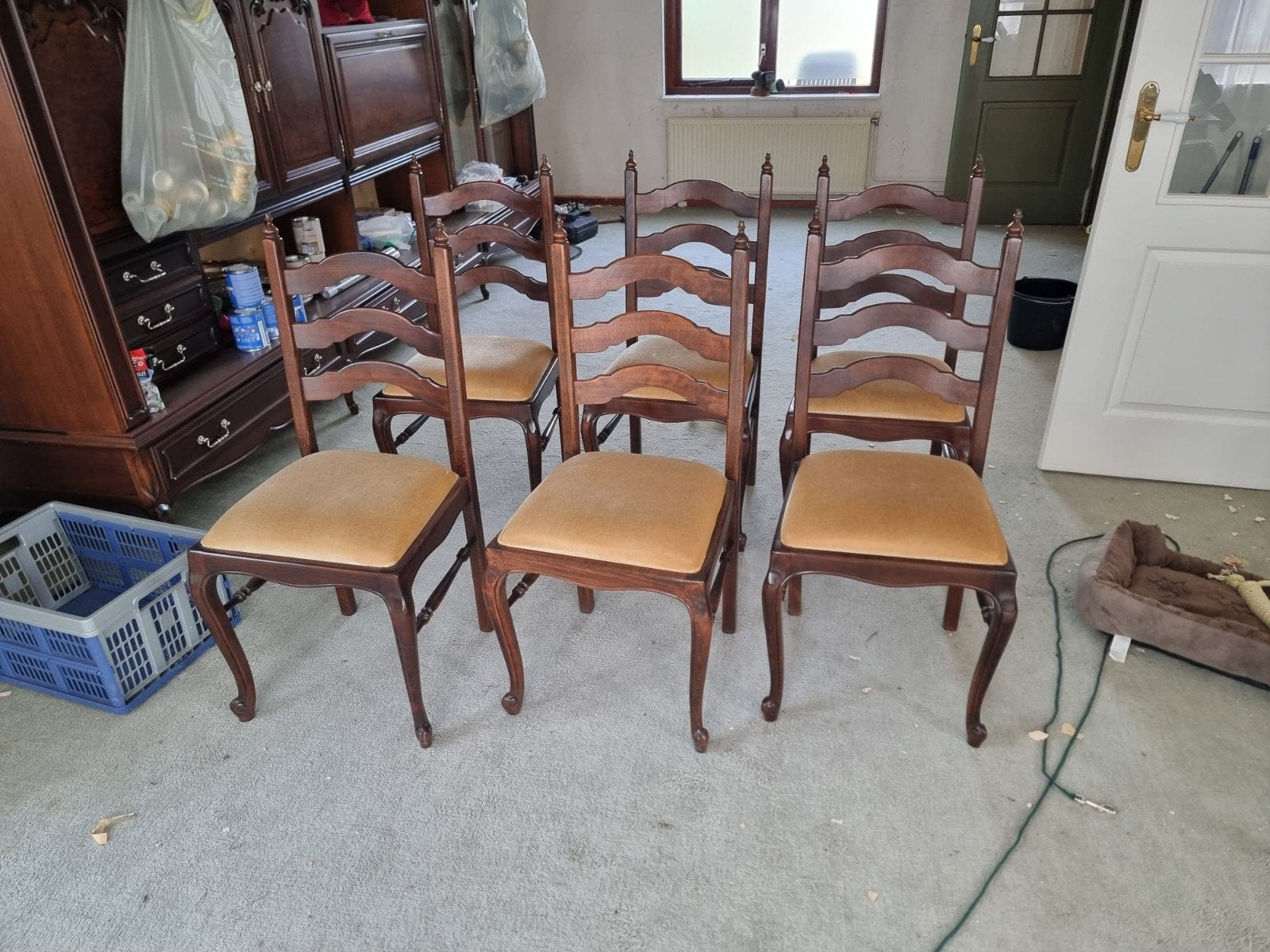 Set van 6 klassieke eetkamerstoelen, Ophalen