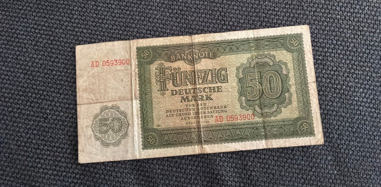 Duitsland 50 Mark 1948, Postzegels en Munten, Bankbiljetten | Europa | Niet-Eurobiljetten, Ophalen of Verzenden, Duitsland