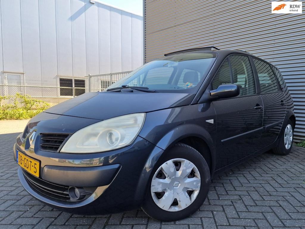 Renault Scénic 1.6-16V Business Line LPG PANO NAVI PSENSOR, Gebruikt, Origineel Nederlands, Bedrijf, Grijs