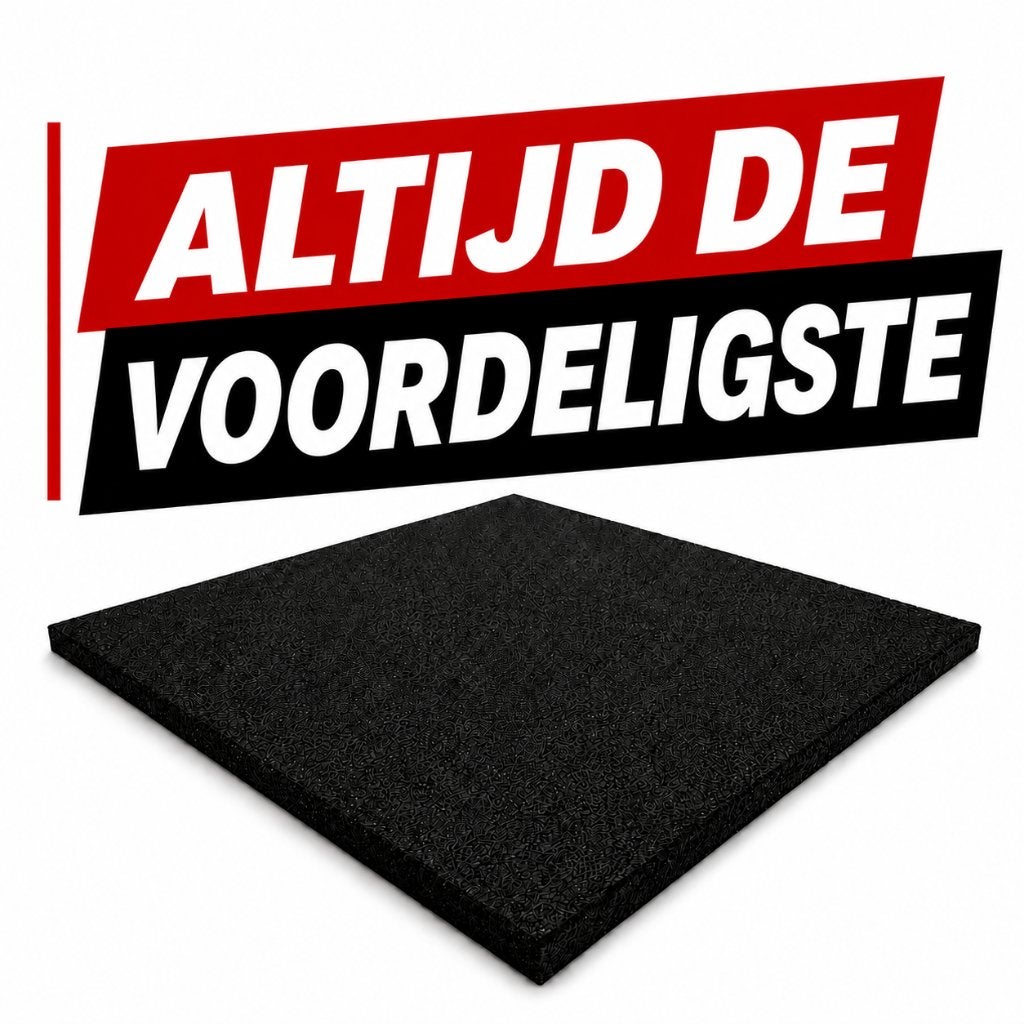 Rubber gym/fitness tegels | 100x100x2 cm | Solid Core, Ophalen of Verzenden, Nieuw, Fitnessmat
