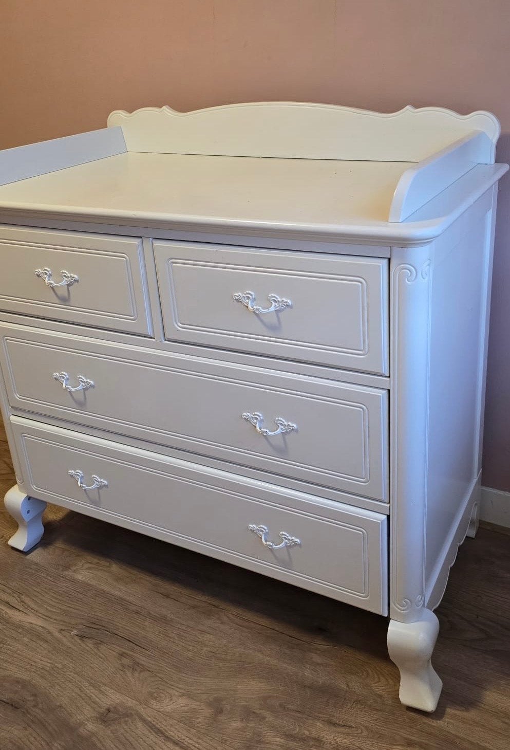 Witte Commode met Lades, Ophalen, Gebruikt, 50 tot 70 cm, 75 tot 100 cm