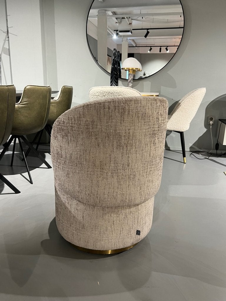 Eichholtz eetkamerstoel Greer | Creststone beige (draaibaar), Huis en Inrichting, Overige kleuren, Delfweg 52 2211 VN Noordwijkerhout
