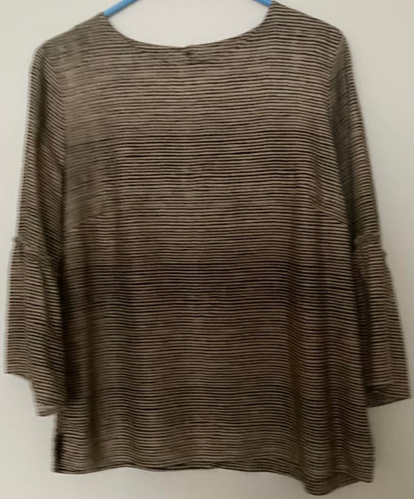 Blouse merk SEY (Purdey) maat 38 geel/goud zwart, Verzenden, Gedragen, Maat 38/40 (M), Zwart