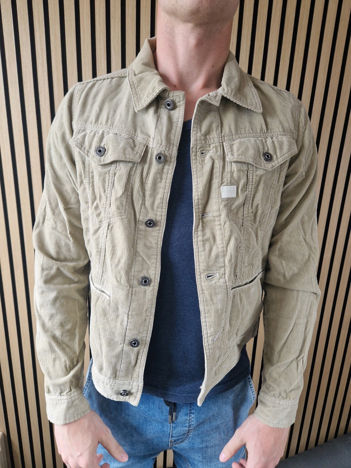 G-Star RAW Corduroy Jacket - Zo goed als nieuw, Maat 48/50 (M), Beige, Ophalen of Verzenden, Zo goed als nieuw