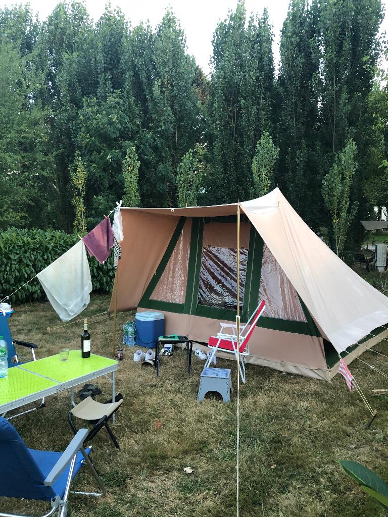 tent katoen 4 personen, Caravans en Kamperen, Tenten, Ophalen, Zo goed als nieuw, Tot en met 4