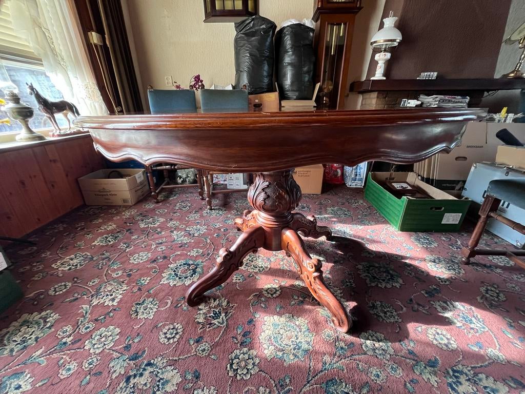 Ronde tafel | Victoriaanse stijl | Prachtig snijwerk, Antiek en Kunst, Ophalen