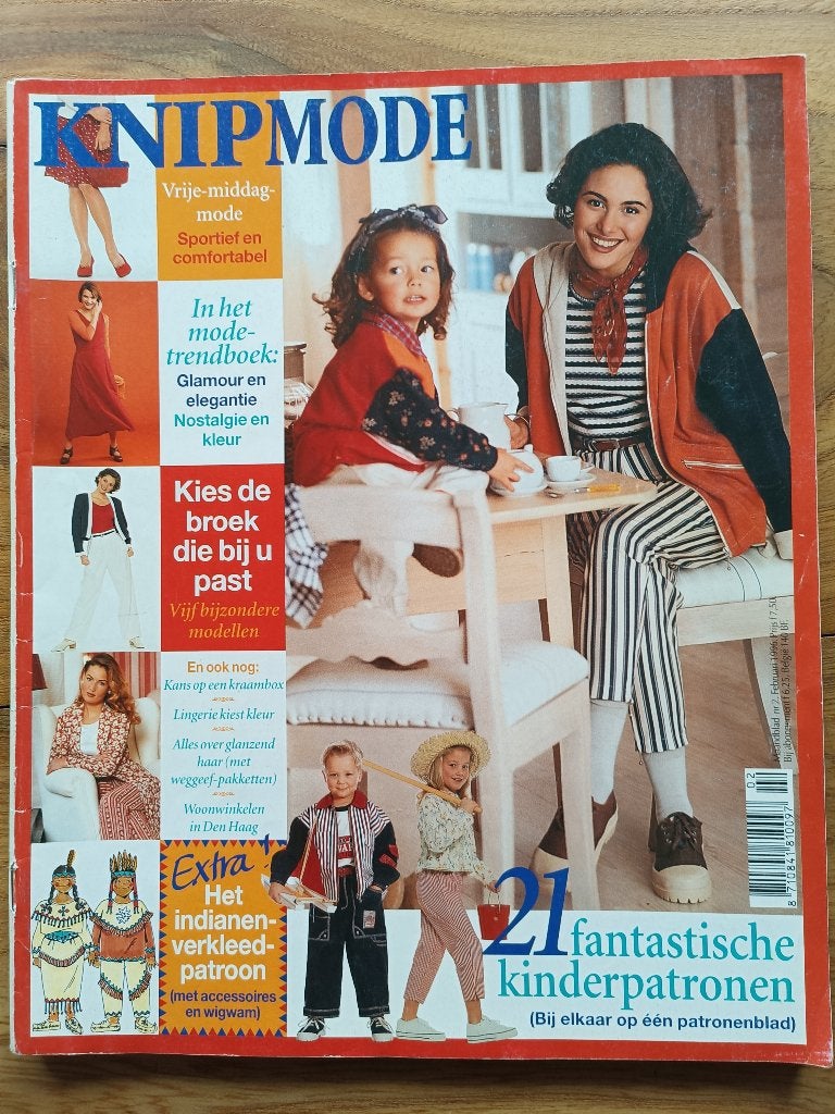 Knipmode februari 1996 broeken vijf modellen, kindermode, Ophalen of Verzenden, Zo goed als nieuw, Vrouw, Knipmode