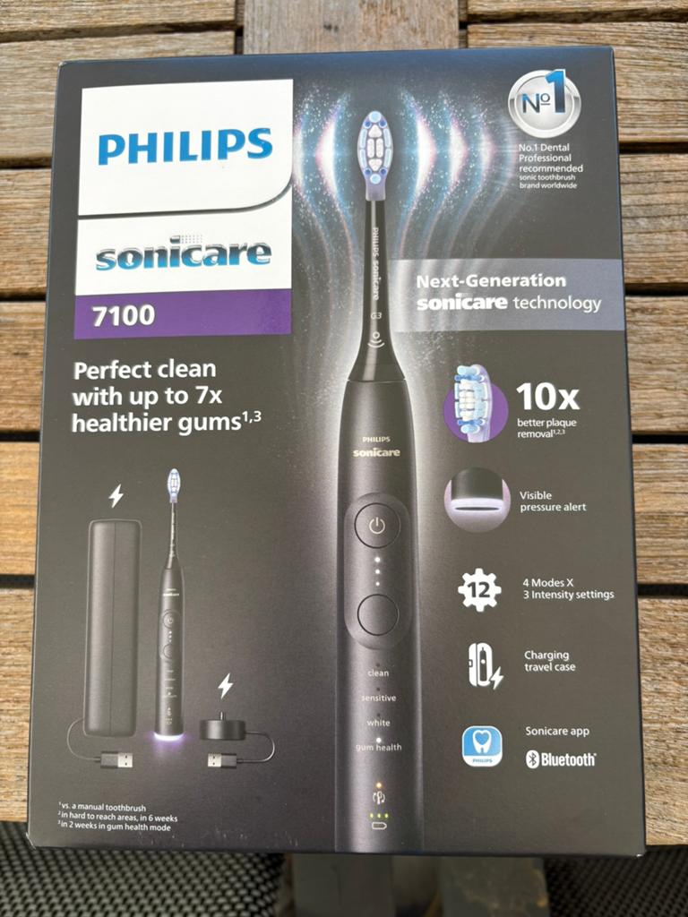 Nieuwe Philips Sonicare 7100 Elektrische Tandenborstel Zwart, Ophalen, Nieuw, Mondverzorging