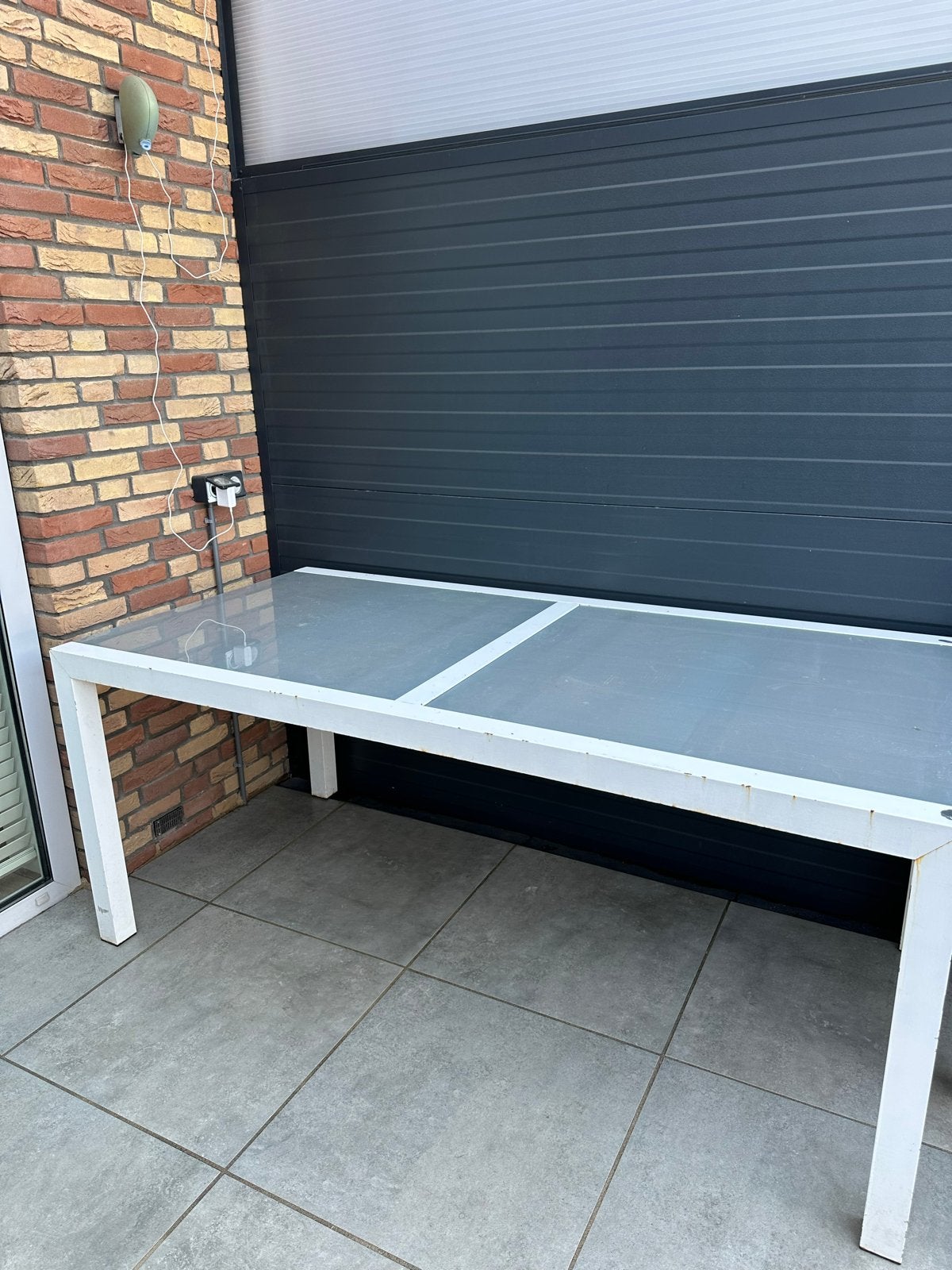 Tuintafel 200x80 cm - Opknapper, Tuin en Terras, Tuintafels, Ophalen, Gebruikt, Rechthoekig, Aluminium
