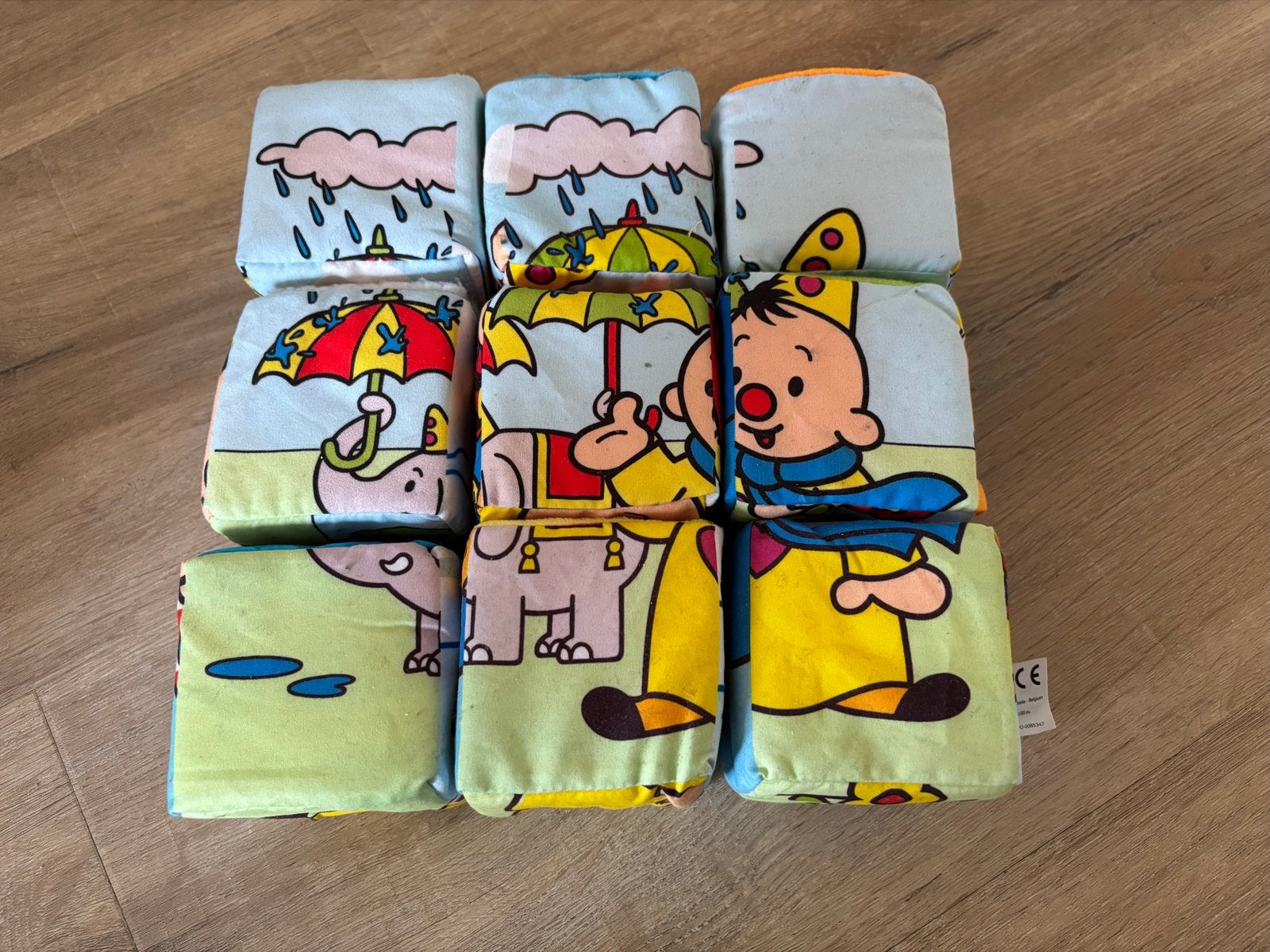 Bumba stoffen puzzelblokken (9 stuks), Ophalen of Verzenden, Gebruikt, Overige typen