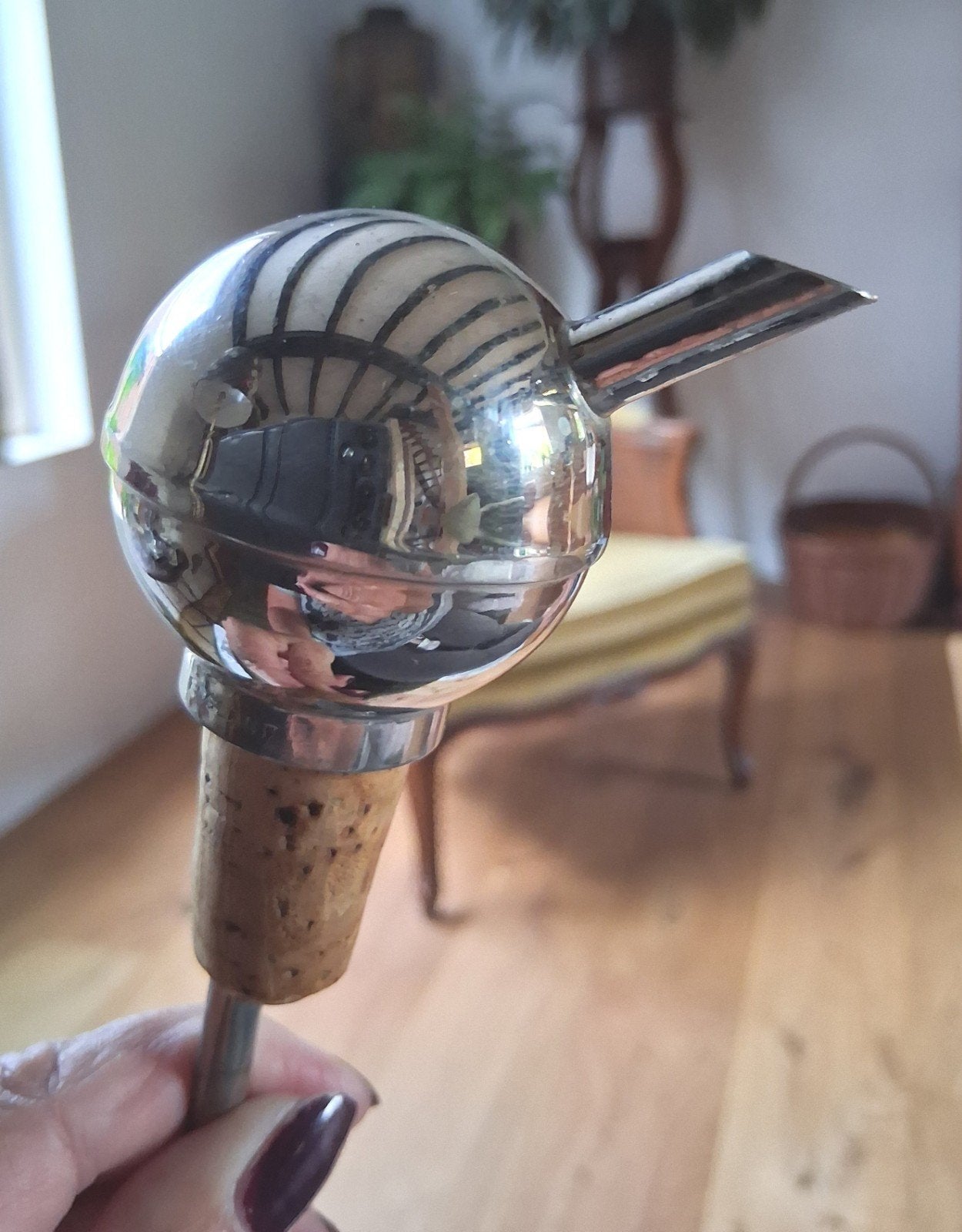 Vintage drankschenker schenktuit maatbeker.
Gemaakt van meta, Zilver, Ophalen of Verzenden, Metaal, Overige typen