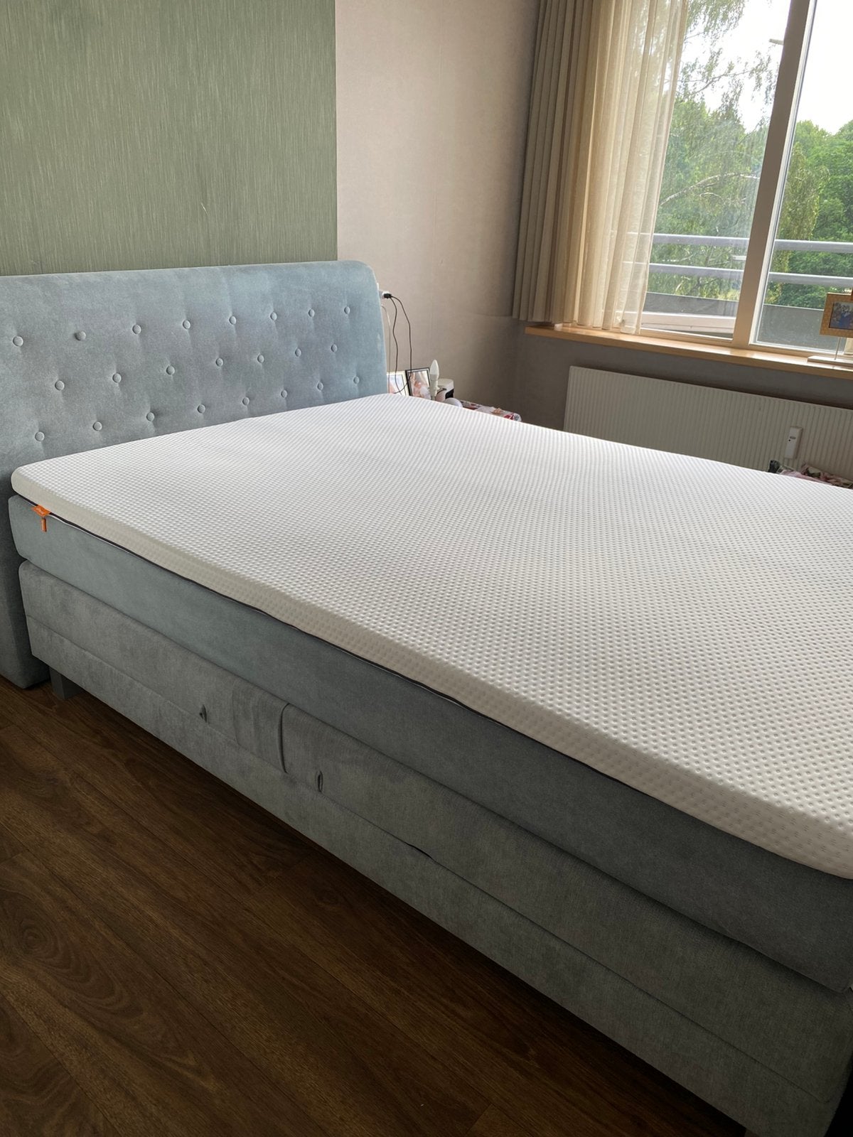 Boxspring met electrische bodem, Huis en Inrichting, Ophalen, Gebruikt, Tweepersoons, 140 cm