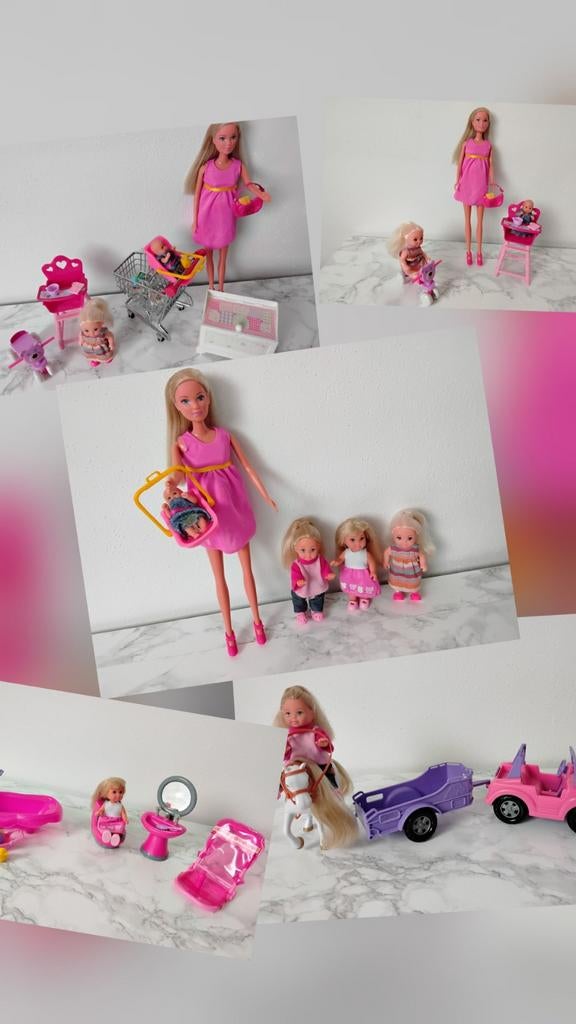 Zwanger Steffi Baby Meubeltjes Accessoires Barbie Poppen Set, Kinderen en Baby's, Speelgoed | Poppen, Ophalen of Verzenden, Gebruikt