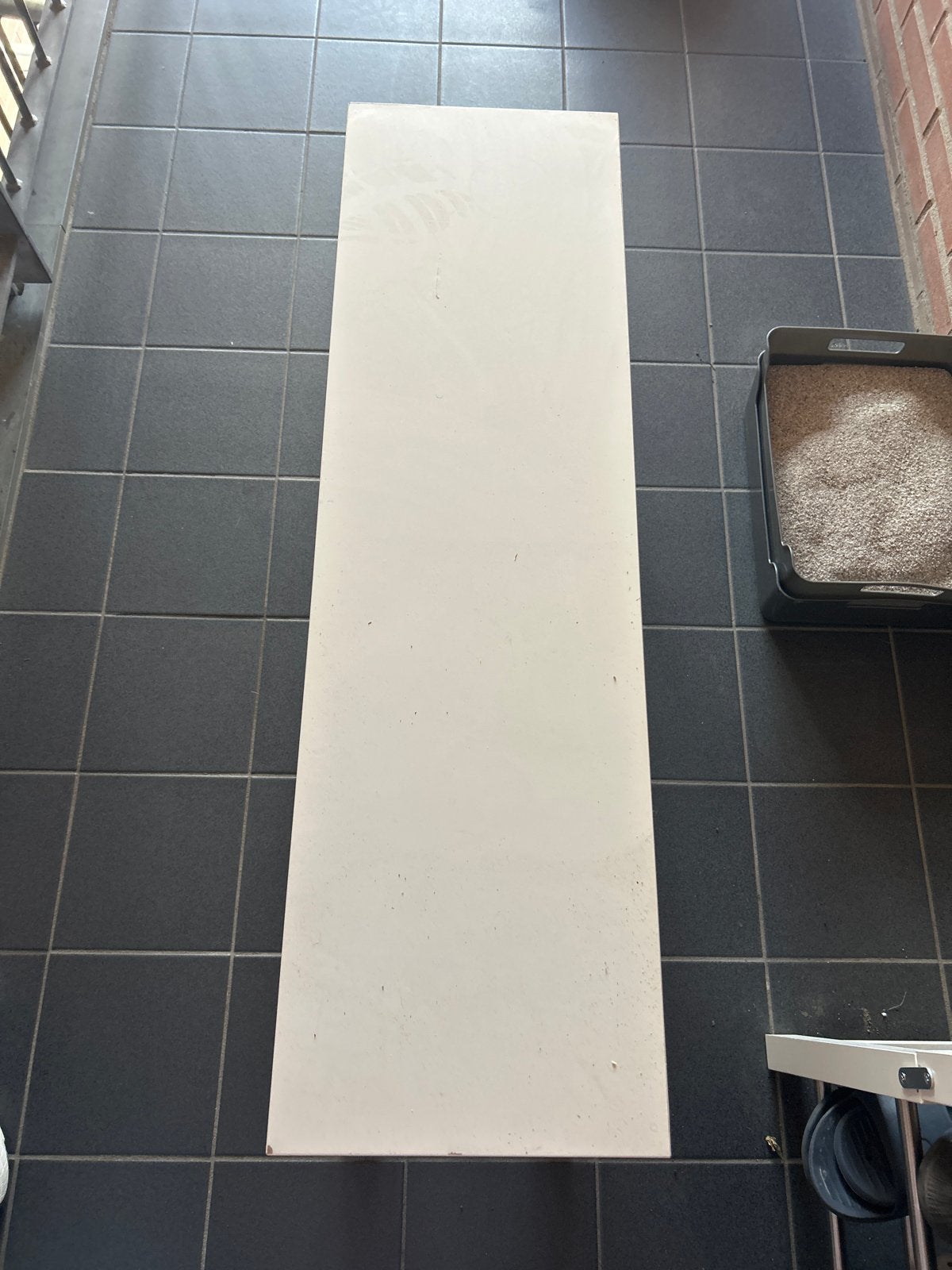 Witte rechthoekige tafel - Zo goed als nieuw, 45 tot 60 cm, Ophalen of Verzenden, Zo goed als nieuw, 75 cm of meer
