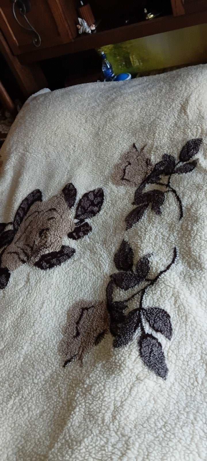 Schapenwol Deken/Banksprei met Fleece Achterkant 230x153cm, 150 tot 200 cm, 200 cm of meer, Ophalen of Verzenden, Bruin