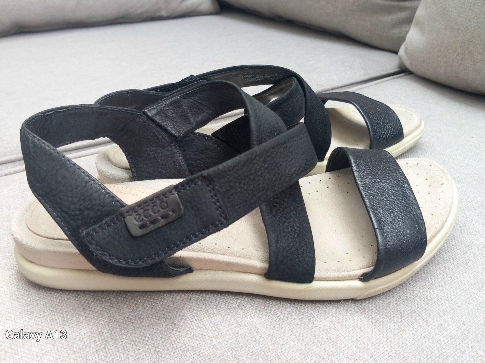 ecco ( damara) sandalen maat 37, Zwart, ECCO., Gedragen, Sandalen of Muiltjes