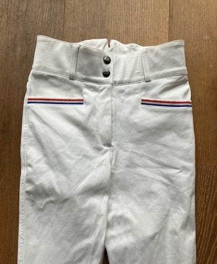 Mooie rijbroek Aviar (custom made) maat 34, Sierdetails, Dressuur, Zo goed als nieuw, Wit