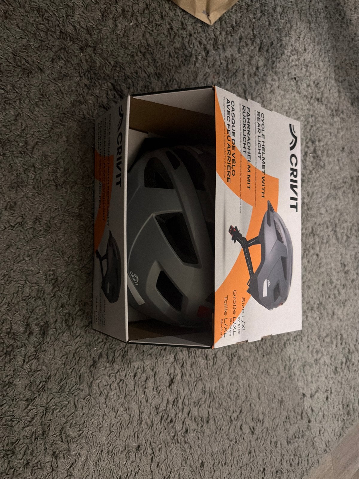 Nieuwe Crivit fietshelm met achterlicht - Maat L/XL, Ophalen of Verzenden, Nieuw, L, Heer of Dame