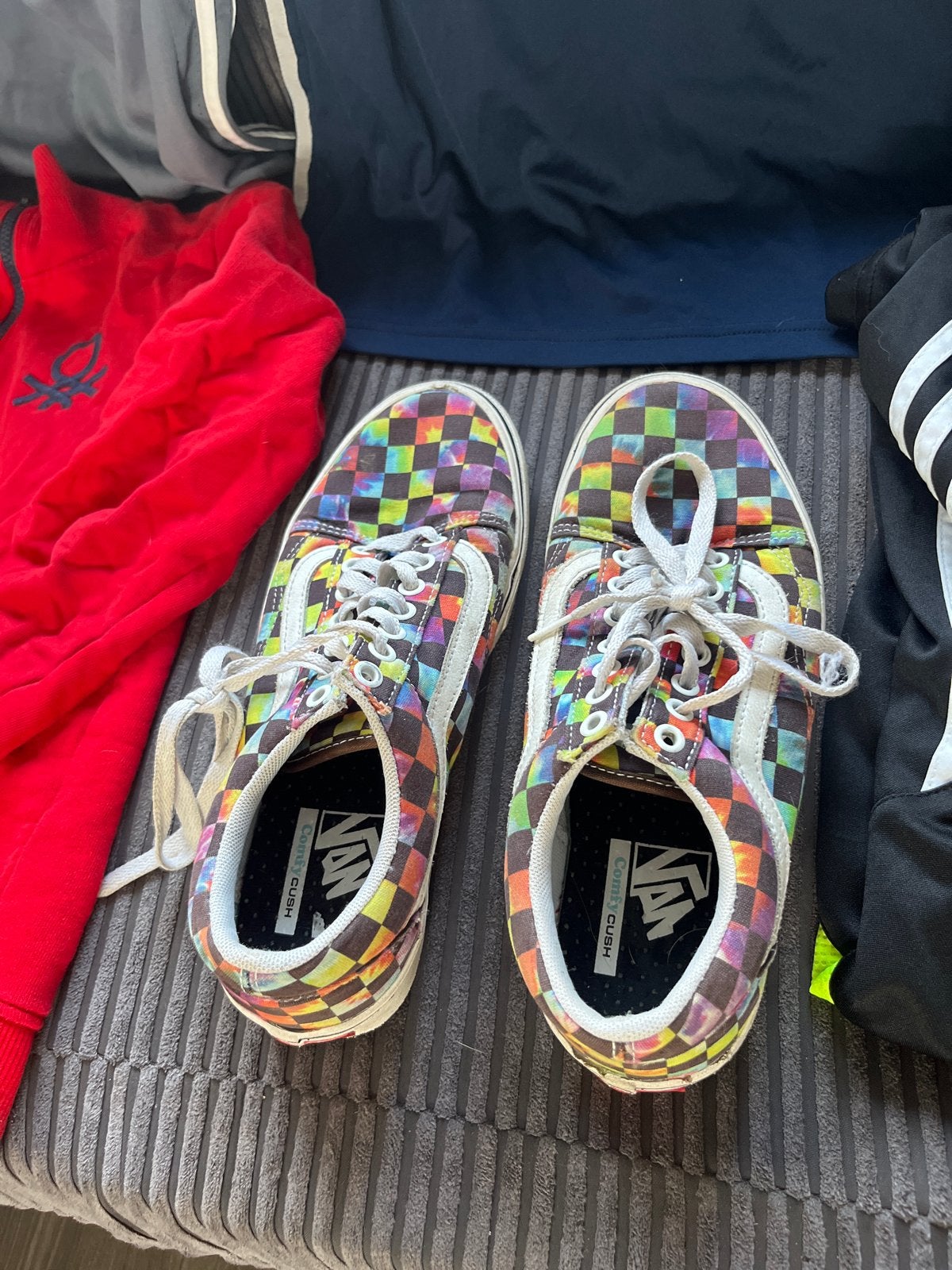 Vans Old Skool checkerboard sneakers maat 39, Ophalen of Verzenden, Gedragen, Overige kleuren, Sneakers of Gympen