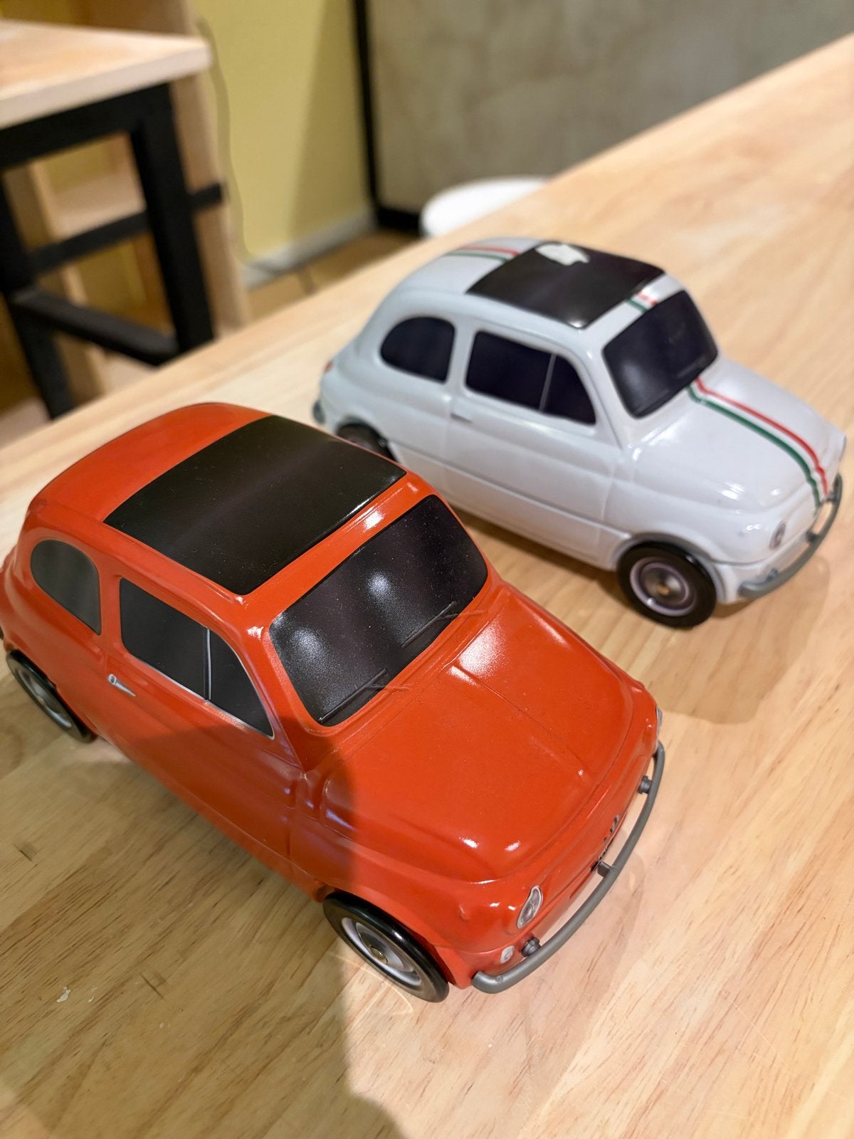 Twee nieuwe Fiat 500 blikken - Rood en Wit, Ophalen of Verzenden, Nieuw, Auto's