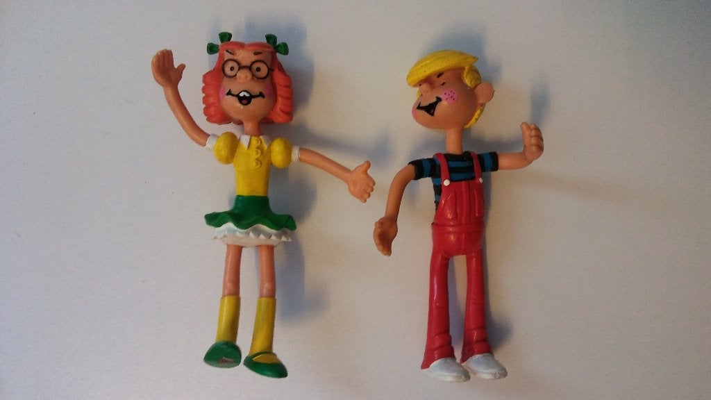 Dennis the Menace de Bengel comics spain pvc figuren set, Ophalen of Verzenden, Overige figuren, Zo goed als nieuw, Beeldje of Figuurtje