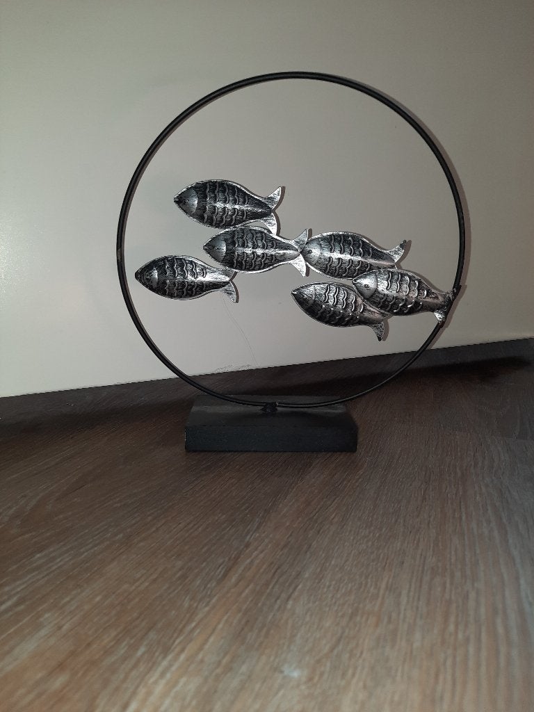 decoratie ring krans op standaard vissen, Ophalen of Verzenden, Zo goed als nieuw