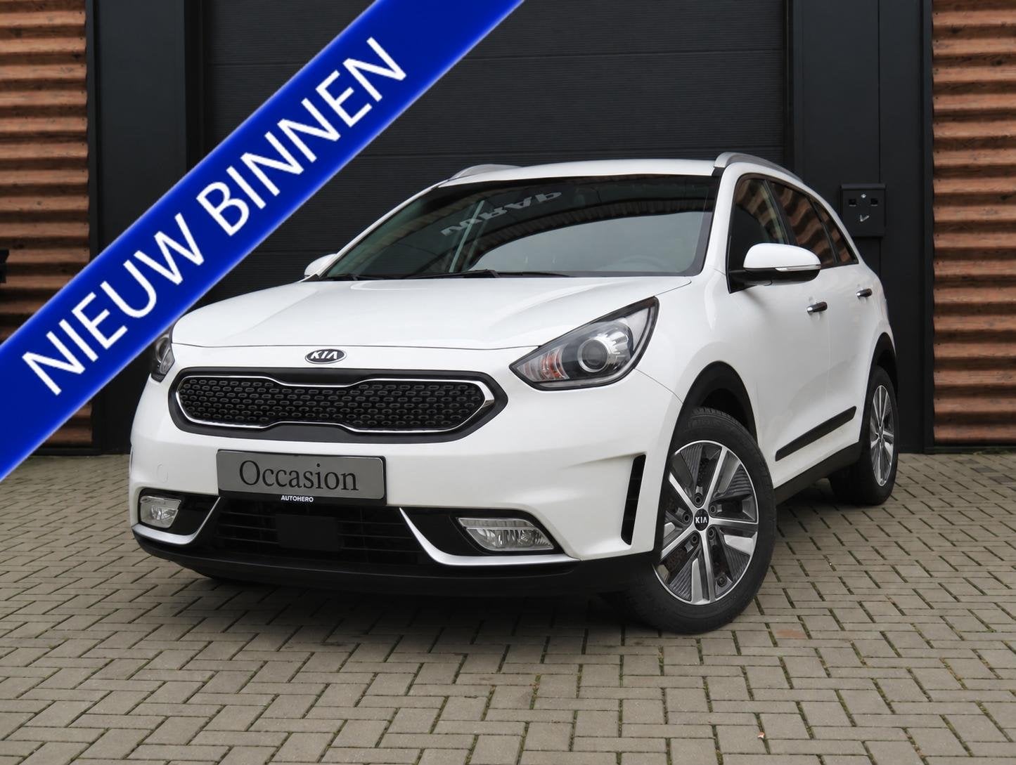 Kia Niro 1.6 GDi Hybrid 1e Eigenaar Airco ACC Cr-Control Car, Auto's, Dealer onderhouden, Adaptive Cruise Control, Gebruikt, Leder en Stof