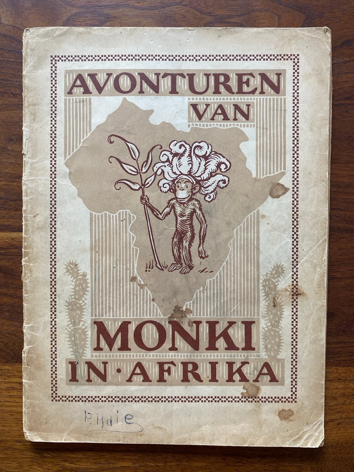 Avonturen van Monki in Afrika - Vintage Kinderboek, Boeken, Ophalen of Verzenden, Gelezen