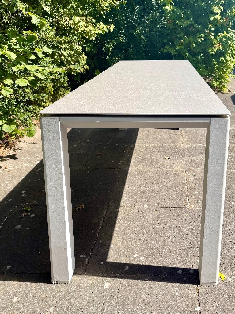 Te koop mooie witte tuintafel van Sensa, Tuin en Terras, Ophalen, Zo goed als nieuw, Rechthoekig, Aluminium